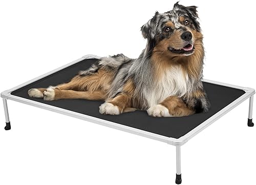 Miniatura 1 de Veehoo Cama elevada para perros a prueba de masticaciones, cuna elevada para mascotas, malla transpirable, lavable y antideslizante para perros