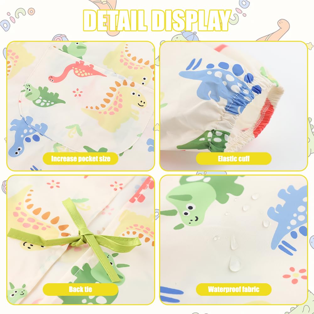 Tablier Peinture Enfant Imperméable 8-10 Ans avec Poches et Manches