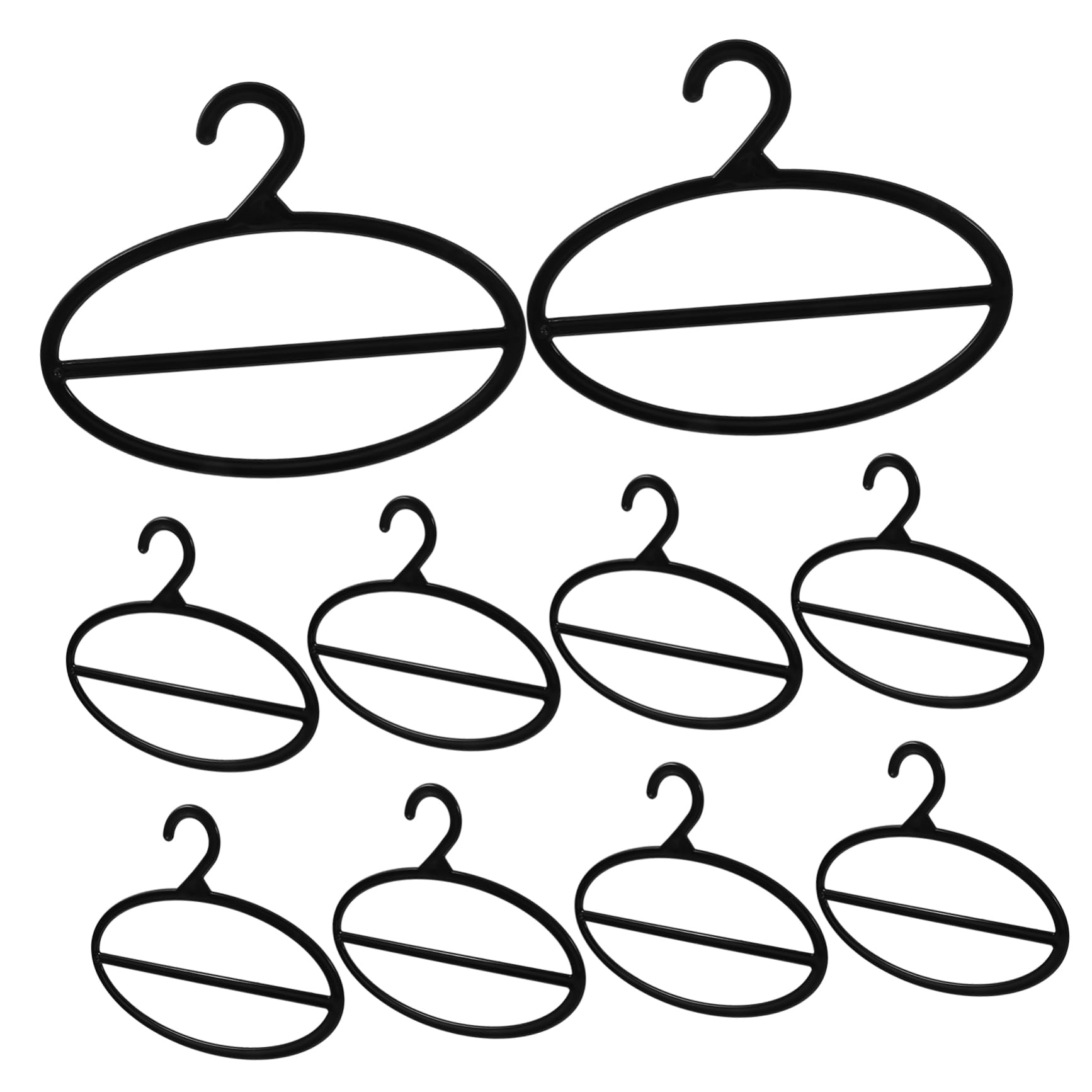 MUCKLILY 10pcs Rotatable Scarf Hanger Space-Saving Closet Organizer for Ties Scarves Accessories Plastic Holder for Dorm Room Apartment Storage