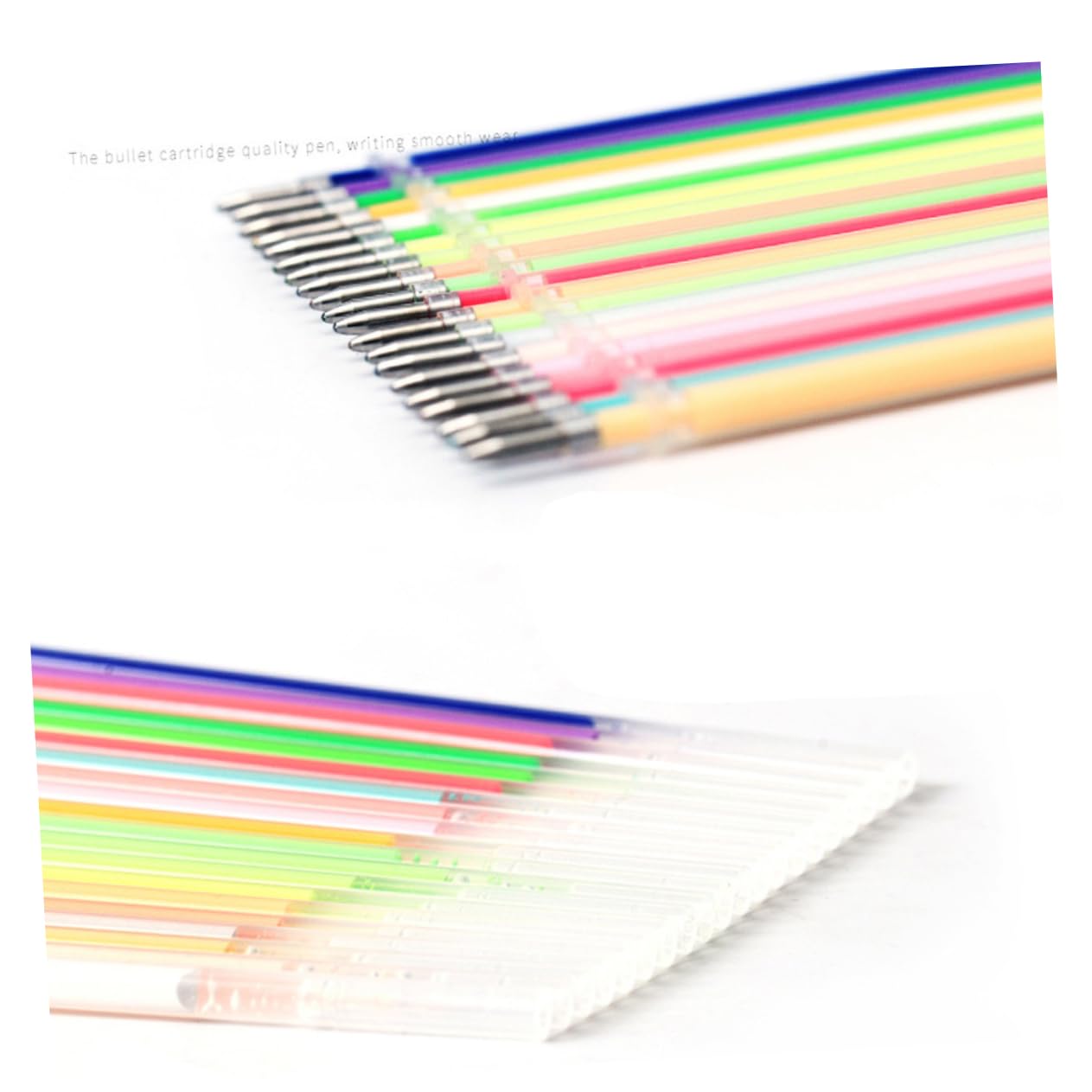 Ciieeo 2pezzi Ricariche Per Penne Gel Colorate Glitter Neon e Pastello Per Colorare Artigianato Doodle e Scrapbooking Inchiostro Resistente e Sicuro