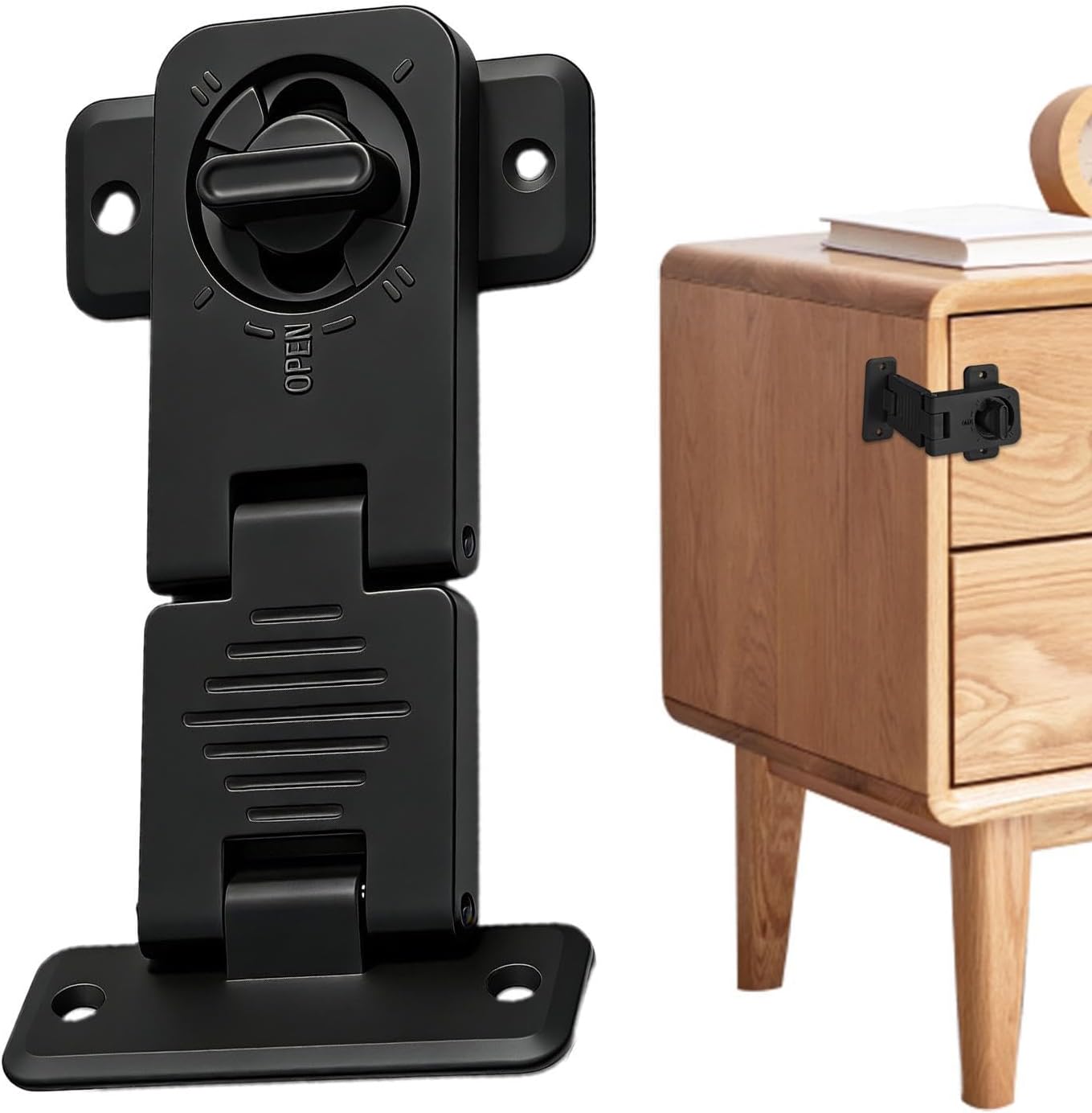 Right Angle Lock - Appliance Lock Latches | Fridge Door Latches | for Kitchen, Pantry, Bathroom, Wardrobe, Bedroom,