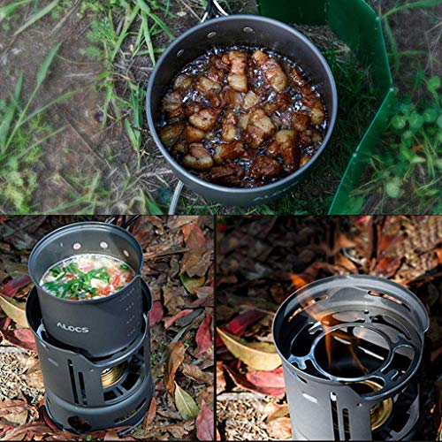 Réchaud à alcool compact avec casserole emboîtable pour cuisine de camping - 3