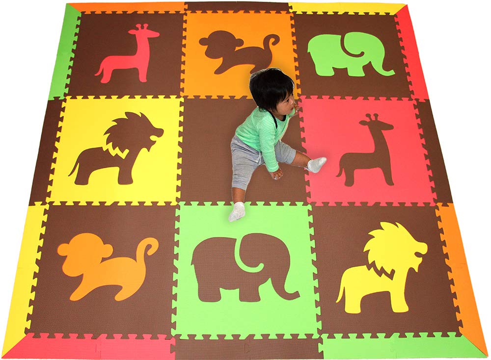 Buy SoftTiles Children's Foam Playmat Safari Animals Theme Premium
