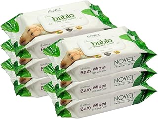 NOVEL Baby Wet Wipes / Pack With Lid (Pack of 6 - 80 Sheet)