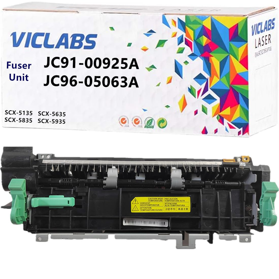 VICLABS JC91-00925A JC96-05063A fuser Unit 110V Replacement for Samsung JC91-00925A JC96-05063A fuser Unit for use in SCX-5135 SCX-5635 SCX-5835 SCX-5935 SCX-5935fn SCX-5935nx Printers,110V (1- Pack)