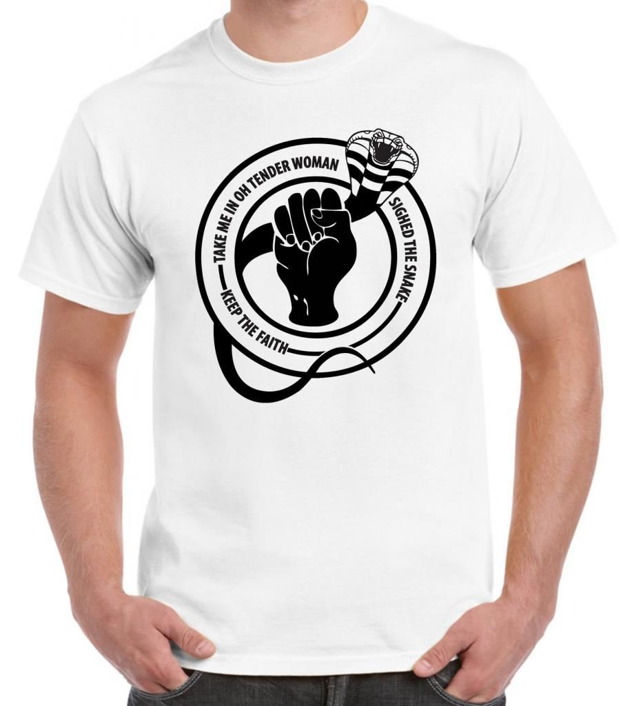 The Snake Northern Soul Keep The Faith Men's T-Shirt (Small, White)