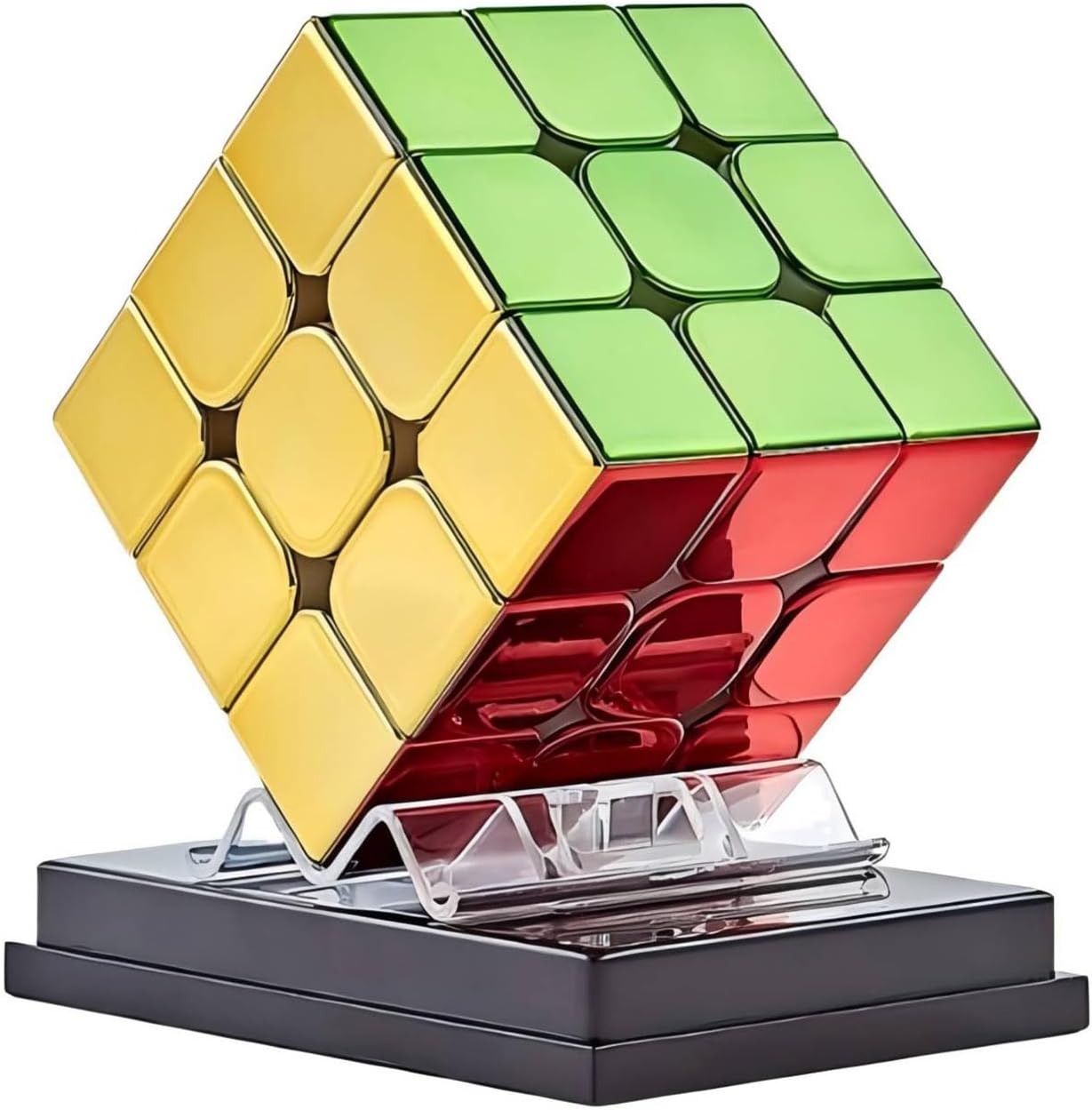 TaoLeLe 3x3 Speed Cube, Cyclone Boys Magic Mirror Reflective 3x3x3 Original Stickerless Vivid Shiny Cube 3D Brain Teaser Puzzle Cube for Speed Cube Enthusiasts