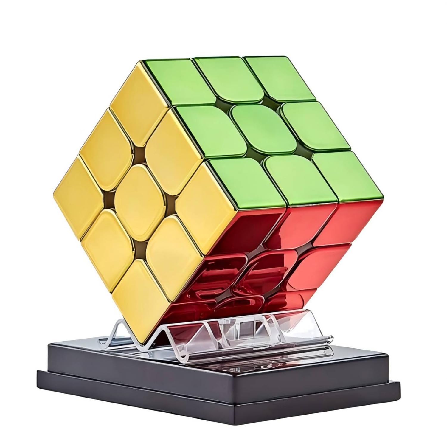 TaoLeLe 3x3 Speed Cube, Cyclone Boys Magic Mirror Reflective 3x3x3 Original Stickerless Vivid Shiny Cube 3D Brain Teaser Puzzle Cube for Speed Cube Enthusiasts