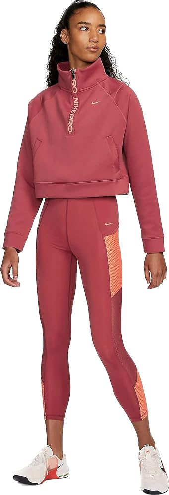Nike Dri-FIT Women's 1/2-Zip Training Top, Canyon Rust
