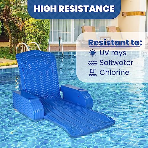Cococabana Paradise Foam Pool Chair | 2023 Model - Bigger & Better Than Before | Luxury Adult & Kids Foam Chair (Pacific Blue)