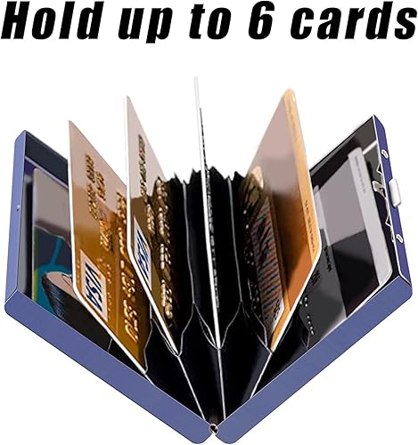 Miniatura 3 de HAPTIME Tarjetero de crédito para mujer, tarjetero Rfid, tarjetero de metal, cartera dura para tarjetas de crédito, soporte para tarjetas pequeñas,