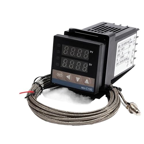 Miniatura 4 de REX-C100 Digital PID Temperature Thermostat Controller with M6 Thread Type K Thermocouple SSRRelay Output Controller Kit(Controller Set 3m,SSR