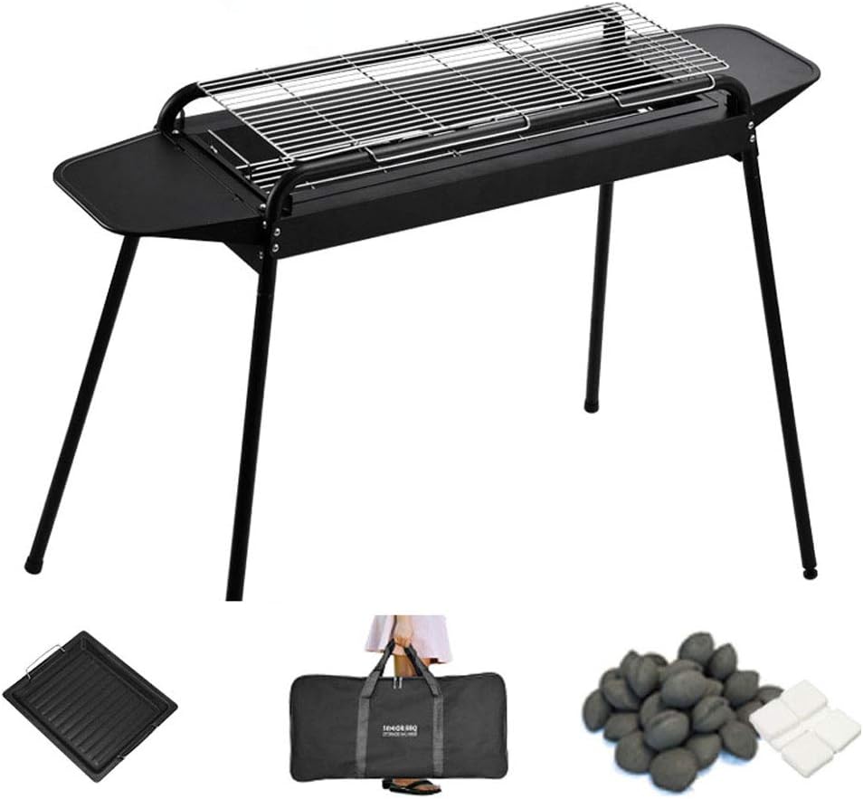 Stainless Steel Portable Charcoal Grill Folding BBQ Camping Grill Large Travel Grill for Camping Picnic Outdoor