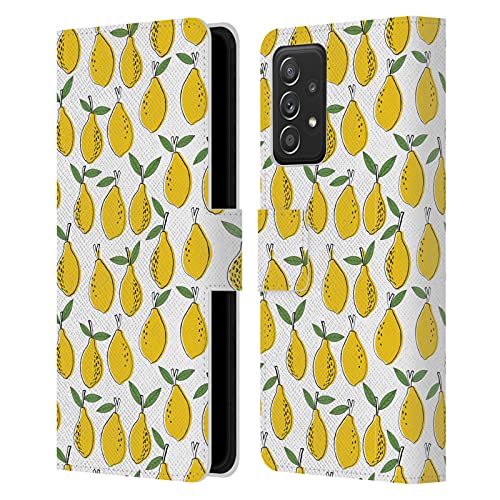 Étui portefeuille en cuir Samsung A53 5G Andrea Lauren Citrons