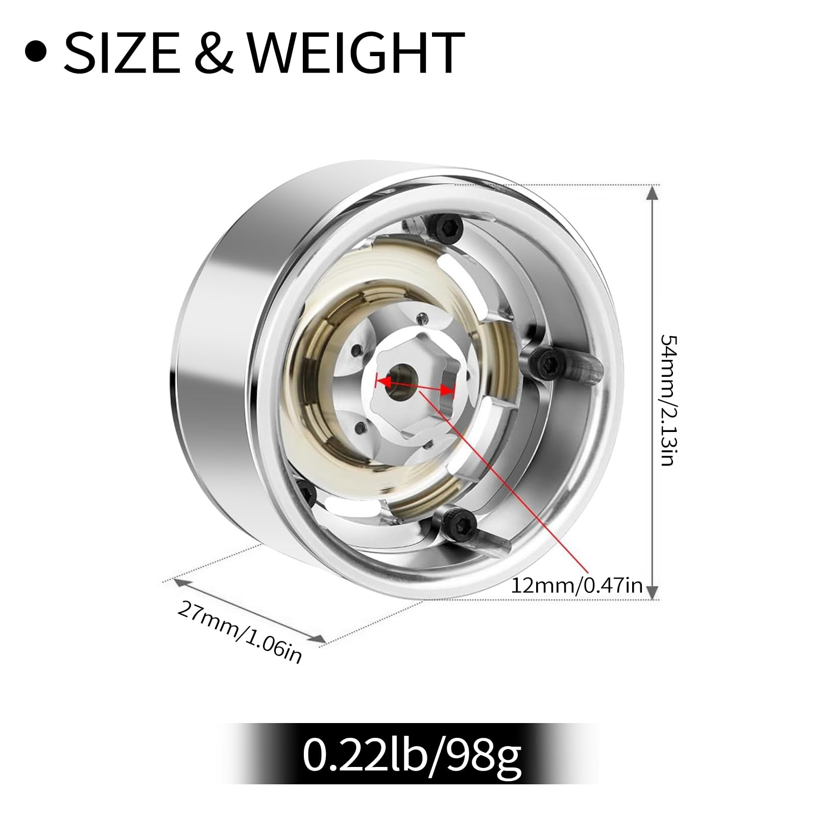 Amazon | DashRC RC 1.9 ヴィンテージ ビードロック ホイール TRX4