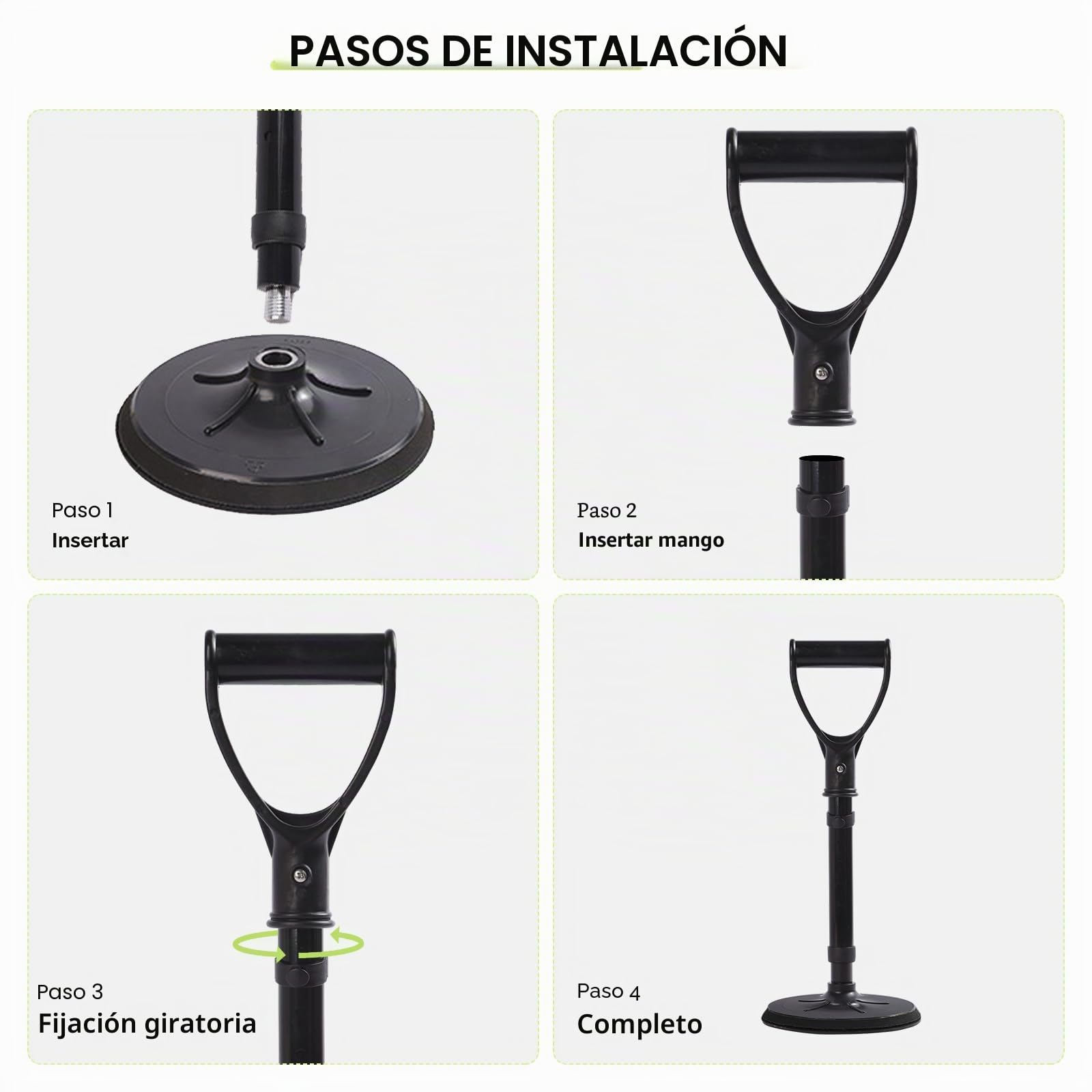 Ayuda para La Movilidad, Ajustable Ayuda para Levantarse, Asistencia para Personas Mayores, Para Pacientes, Ancianos, Sofá, Hogar, Ayuda de Pie y Apoyos, Al menos Capacidad de Carga 90 KG (Negro)