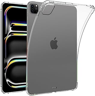 Zuooiec Clear Case Cover for iPad Pro 11 inch 2024 (M4), Air Hybrid Slim Fit Shockproof Crystal TPU Protective Case Cover for iPad Pro 11 inch 2024