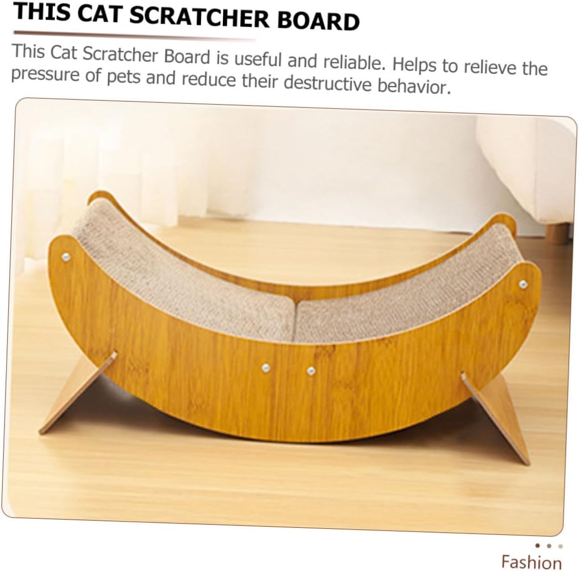 Wear-Resistant Large Cat Scratching Board with Moon-Shaped Corrugated Paper Pad Multifunctional Cat Scratcher Lounge