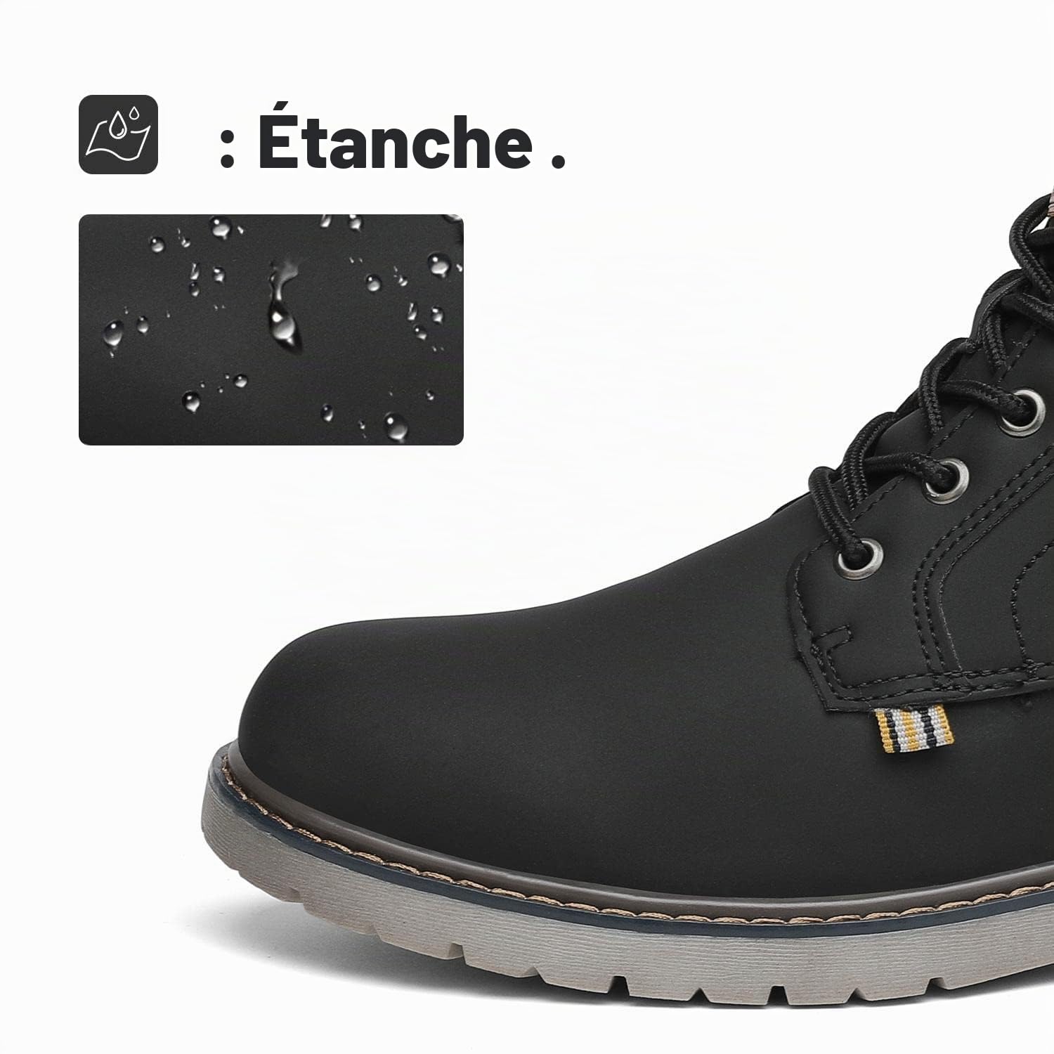 Mishansha Chaussures d'hiver Homme Femme Légère | Bottes de Neige，Bottines，Répondant à l'eau，Antiderapante，Avec Chaude Doublée，pour Randonnée，Trekking，Marche