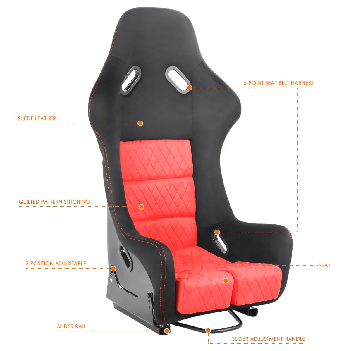 Amazon.com: [Pair] Universal Suede Leather Fixed Position