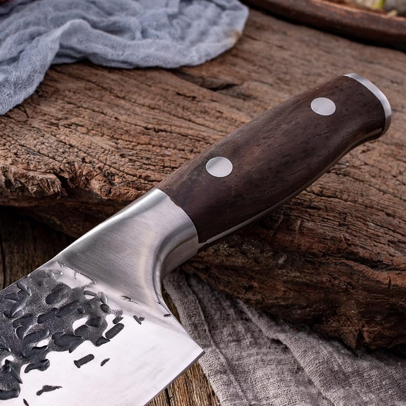 Meat Cleaver,Cleaver Knife 6 Inch Household Forged Kitchen Knives Japanese Style Butcher Knife Master Chef Stainless Steel Sushi Small Cleaver Meat Cook Knives, LAMAJIGA5844