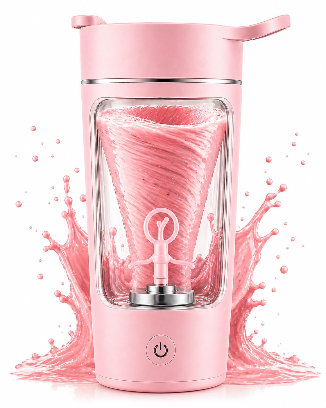 Mélangeur lisse de protéines en bouteille électrique 650 ml avec batterie USB-C pour musculation