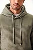 Elegancity Mens Hoodies Pullover Casual Cotton Hooded Sweatshirts Autumn Winter Long Sleeve Drawstring Waffle Work Hoodie,Green S #3