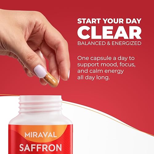 Miniatura 2 de Suplemento de azafrán para hombres y mujeres - Cápsulas de azafrán puro con extracto de azafrán 100% - Orgánico para el estado de ánimo,