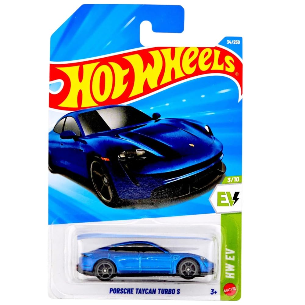Hot Wheels Porsche Taycan Turbo S HW EV Ages 3 and Up 34/250 (Blue)-image-28