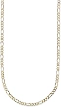 PORI JEWELERS 14K Yellow Gold 2.3mm Figaro Link Chain Necklace- Made In Italy- (Size 16" - 30")