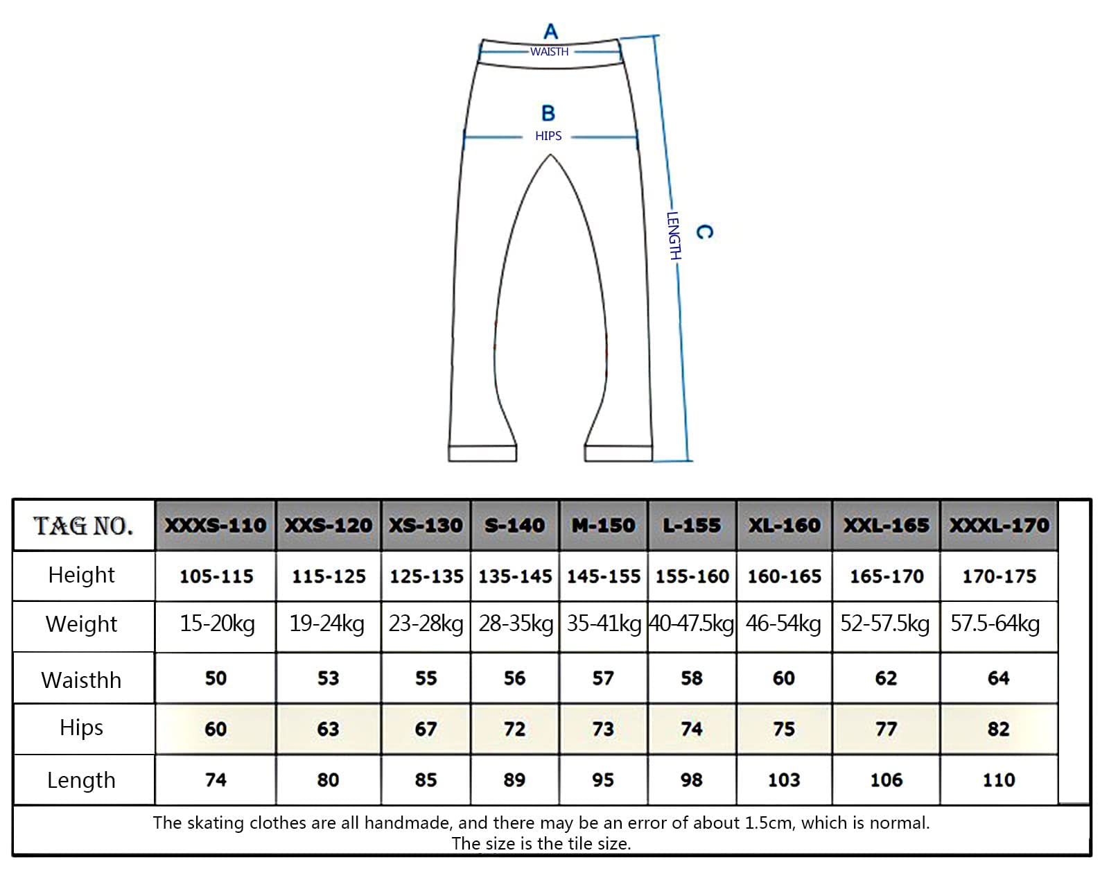 ZMIN Leggings negros para patinaje sobre hielo, mallas transpirables para patinaje artístico sobre las botas, ropa deportiva