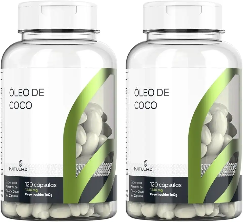 KIT 2X Óleo de Coco 1340mg 120 Cápsulas - Natulha