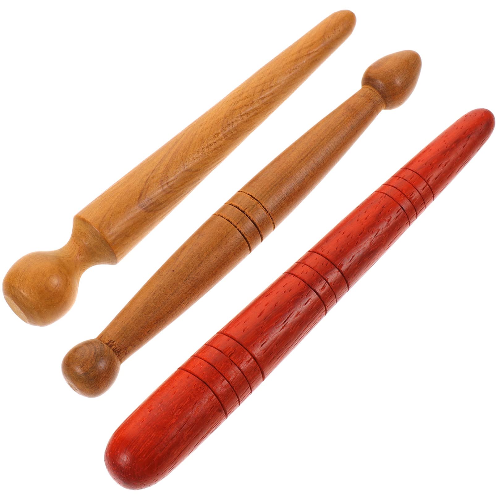 HealevedWooden Massage Stick - 3 Pcs Acupressure Pen Trigger Point Massaging Sticks, Reflexology Sticks for Gua Sha, Foot and Hand Reflexology for Body, Head, Face, Muscle Relief