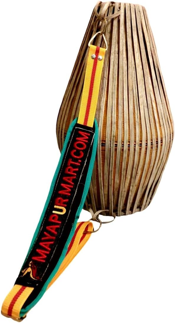 LNDS-Gauranga Clay Mridanga (Colour -Orange) Clay Mridanga & khol Standard Size-23 Inch With Cover RIing Balt Cow Skin 32 Steps