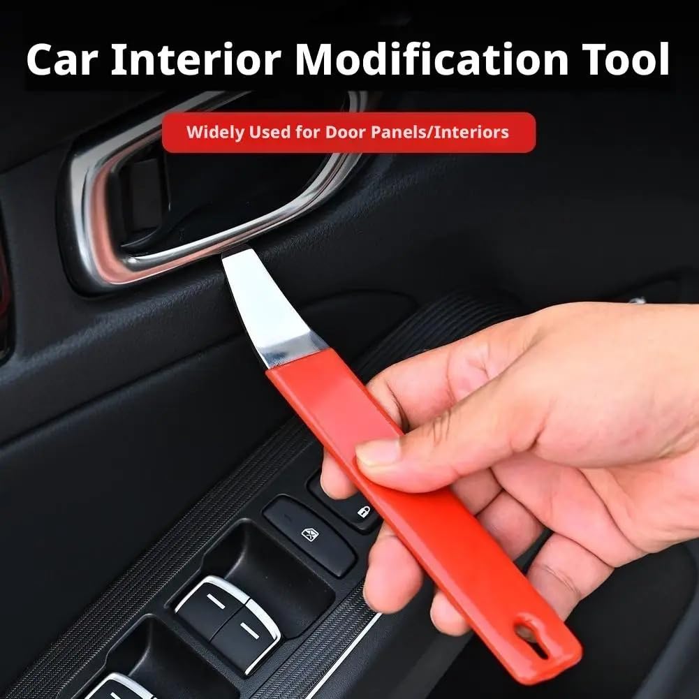 1 szt. Car Trim Removal Pry Tool Door Panel Fastener Audio Remover Set (czerwony)