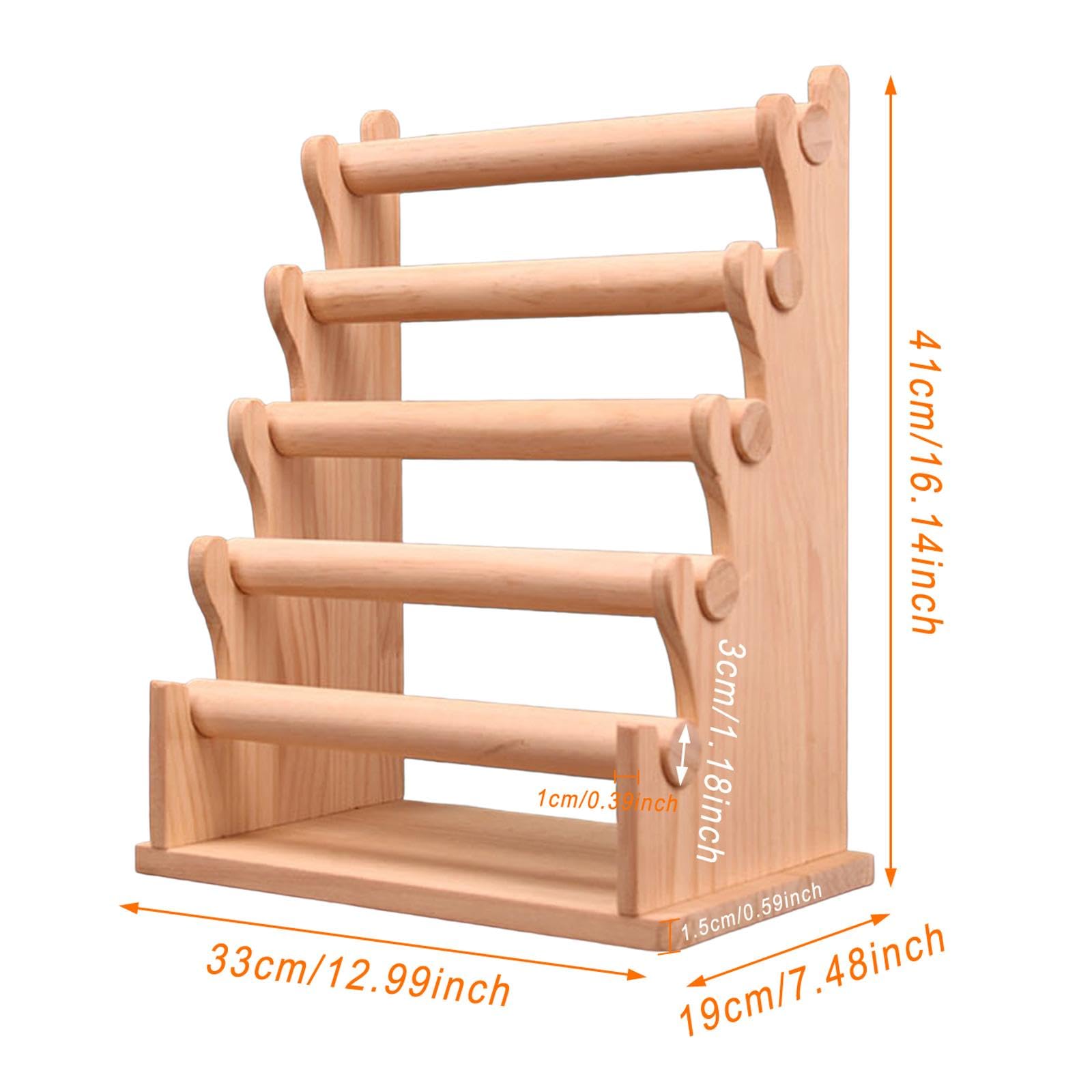 Supporto per Braccialetti in Legno, Fascia per Capelli, Organizzazione Rimovibile E Indipendente, Porta Orologi da Polso Multistrato, Espositore per O