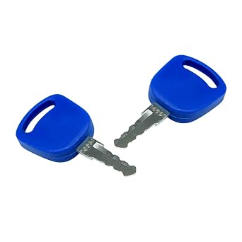 Zeenparts 14601 82003267 2Pcs Ignition Keys Compatible with New Holland Tractor T5030 T5040 T5050 T5060 T6010 T6020 T6030 T6040 Compatible with Ford Tractor 5640 6640 6640O 7740 7740O 7840