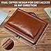 Handmade Vintage Crazy Horse Leather Portfolio Letter (A4) Size Notepad,Business Organizer Padfolio with Handle, for iPad Pro/Microsoft Surface Pro/13 inch Tablet (Custom,Oil Wax-Brown)
