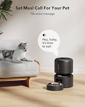Molypet Automatic Cat Feeders For 2 Cats - 6L Cat Food Dispenser With Double Bowls, Programmable Timed Cat Feeder Up To 6 Meals Per Day With 10S Voice Recorder, Support Dual Power Supply | PCH
