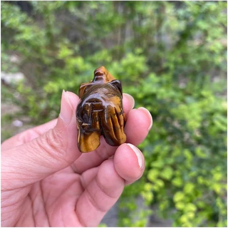 Health & Household Natural Crystal Tiger Eye Stone Elephant Healing Energy Stone for Home Decoration (Color : 20-25g)