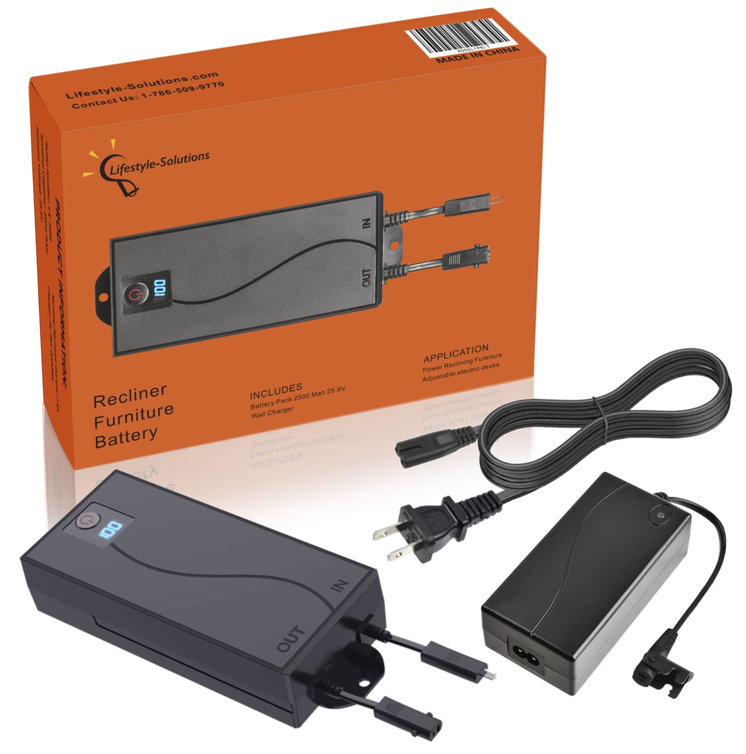 Battery Pack for Reclining Furniture with ChargerRechargeable Power Supply for Electric Motion