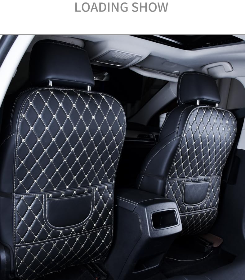 2 Pezzi Proteggi Sedile Auto Bambini Posteriore per Nissan Pathfinder Magnite Terra, Universale Copri Schienale Auto Anticalcio E AntiGraffio Portaoggetti Sedile Auto,Long
