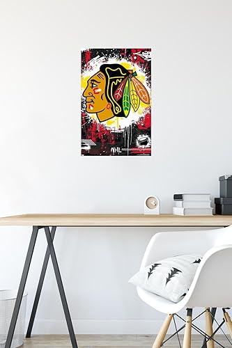 Miniatura 9 de Trends International NHL Chicago Blackhawks - Póster de pared con logotipo Maximalist 23