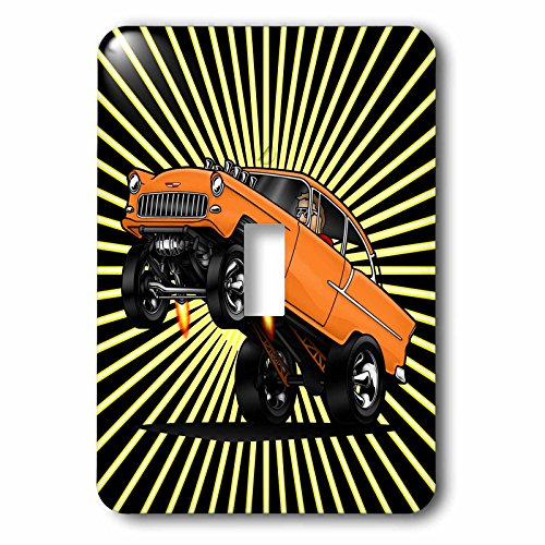 Couvercle pour interrupteur imprimé retro 55 Chev effet brillant Star Burst - 2