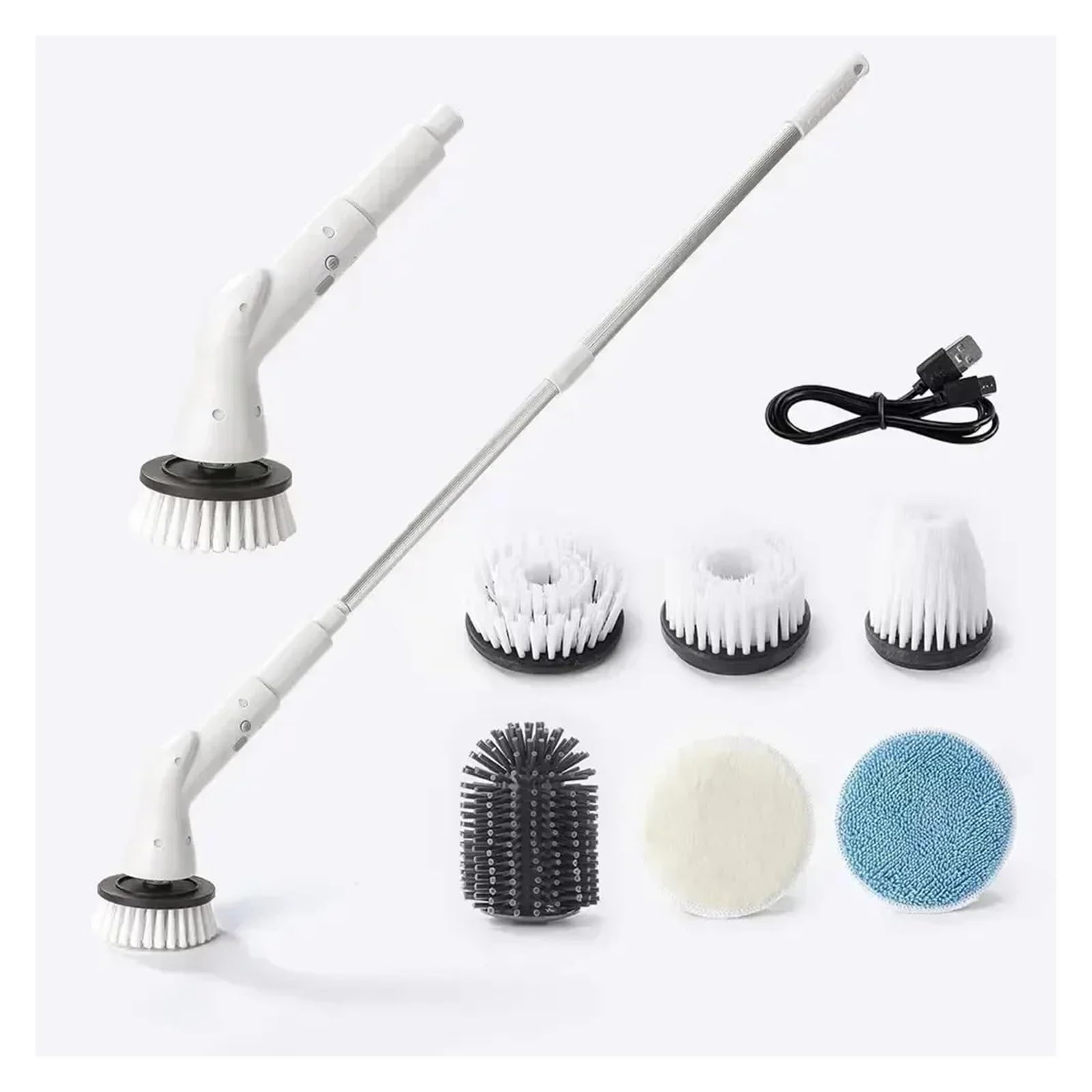 2000 MA 6-in-1 Electric Cleaning Brush Cordless Electric Compatible With Rotary Cleaning Brush Shower Cleaning Brush Kitchen Bathroom