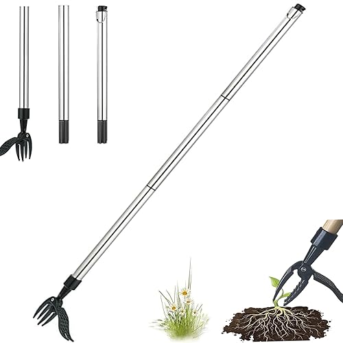 Stand Up Weed Puller Tool with Long Handle for Garden