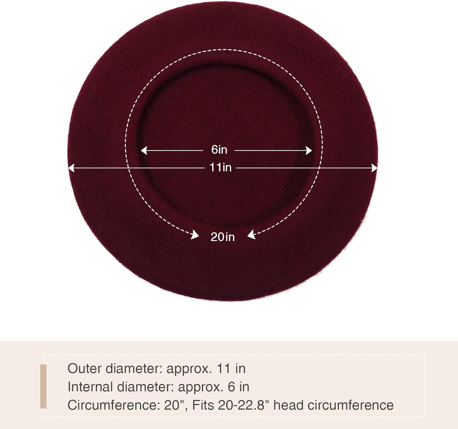 Women French Wool Beret Hats - Solid Color Classic Beanie Winter Cap - Image 4