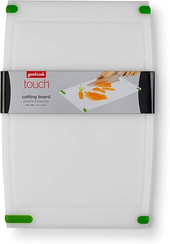Miniatura 9 de Good Cook Tabla de cortar de plástico táctil, 10 por 15 pulgadas, 20309, blanco