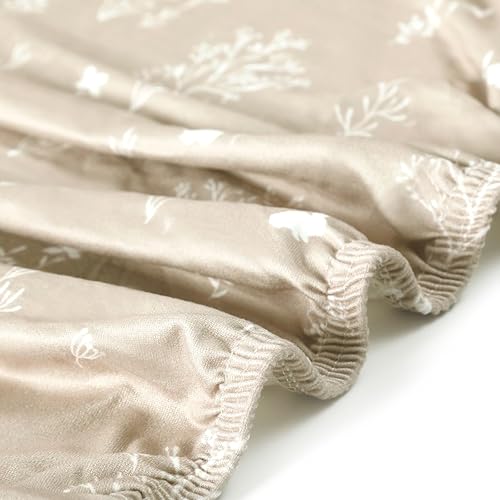 Vista 43 de GRSSDER Juego de 2 sábanas elásticas ultra suaves para moisés, ajuste universal para moisés, cesta de moisés, colchón rectangular ovalado, seguro