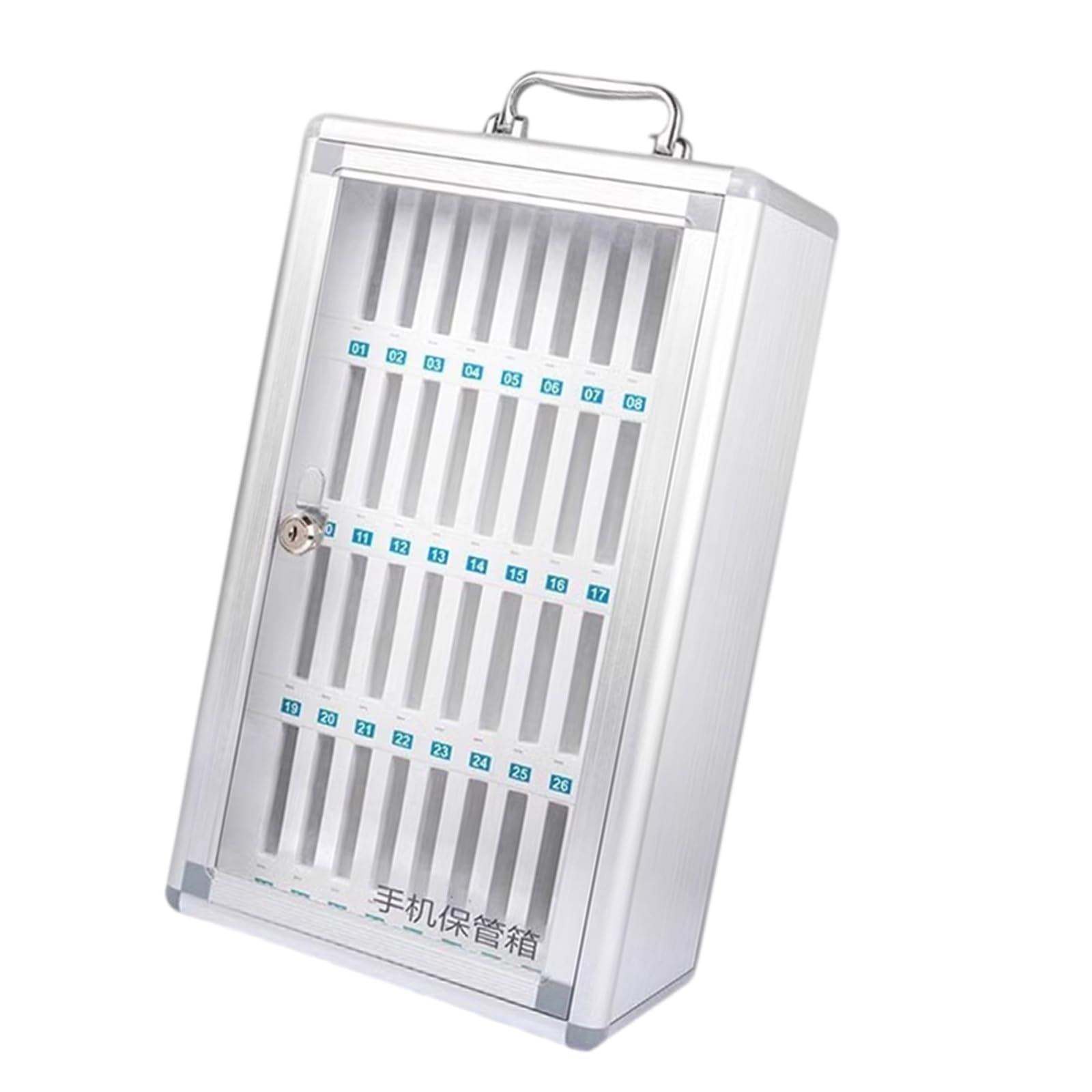 Tsophreniq Privacy Enhancing Lockable Container with Security, Sturdy Aluminum Alloy Case for Smartphones in Conference Rooms Box